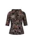 Halbarm-Shirt - Blumenprint
