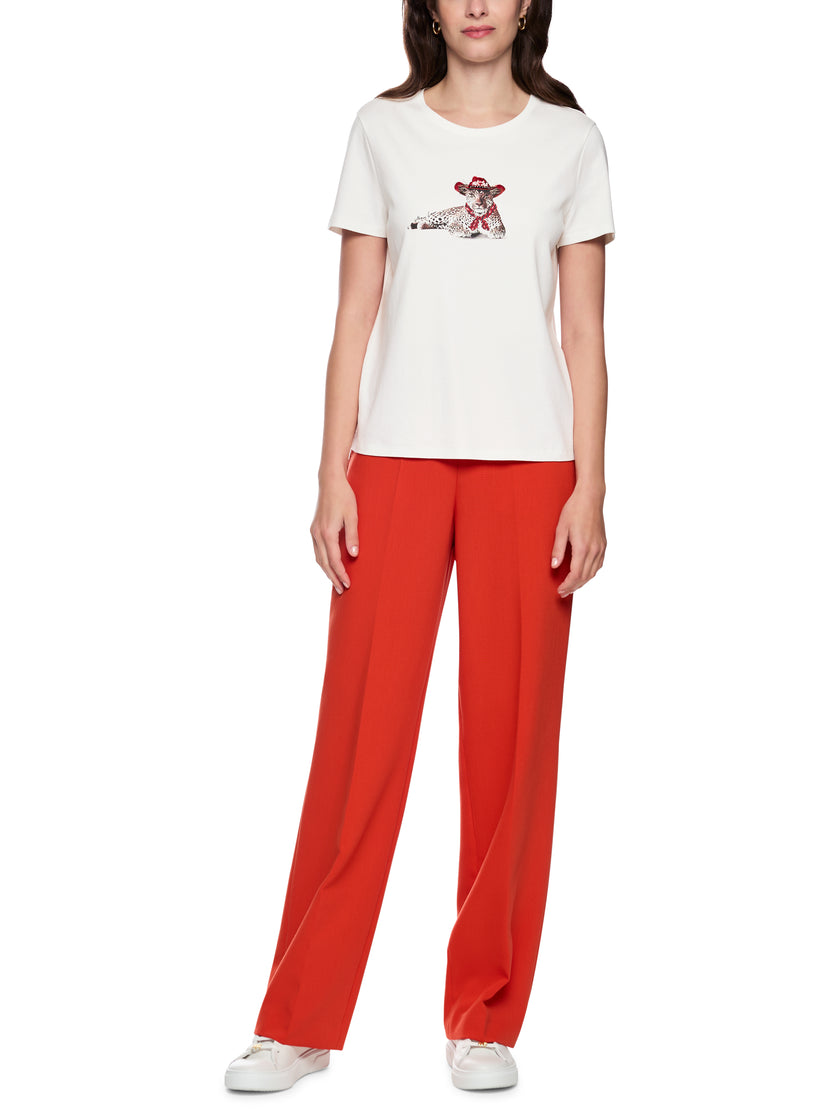 Baumwollshirt - Leopard-Motiv