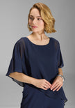Jumpsuit -  Jersey mit Chiffon Überwurf