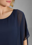 Jumpsuit -  Jersey mit Chiffon Überwurf