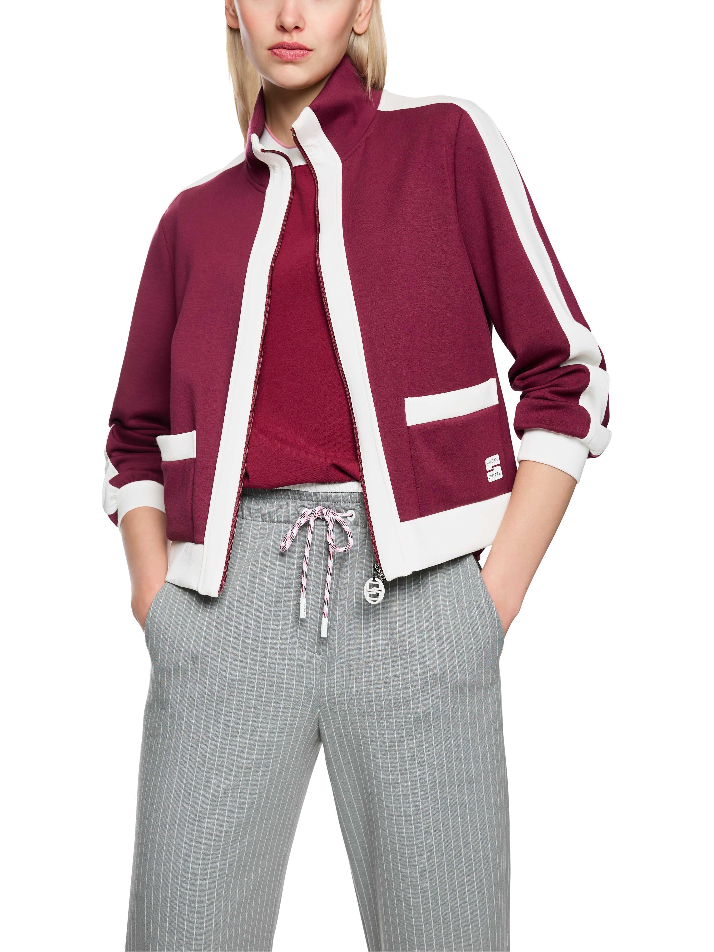Sweatjacke - Stehkragen