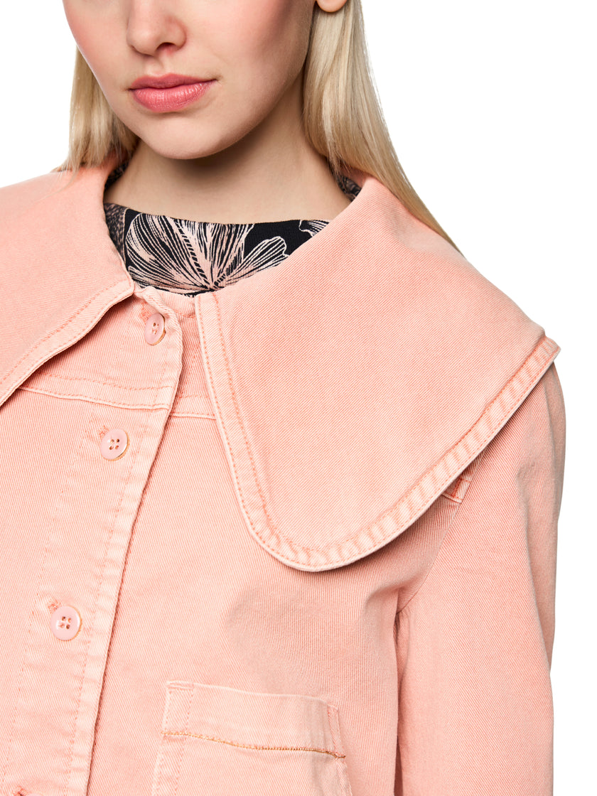 Jeansjacke - Oversize-Kragen