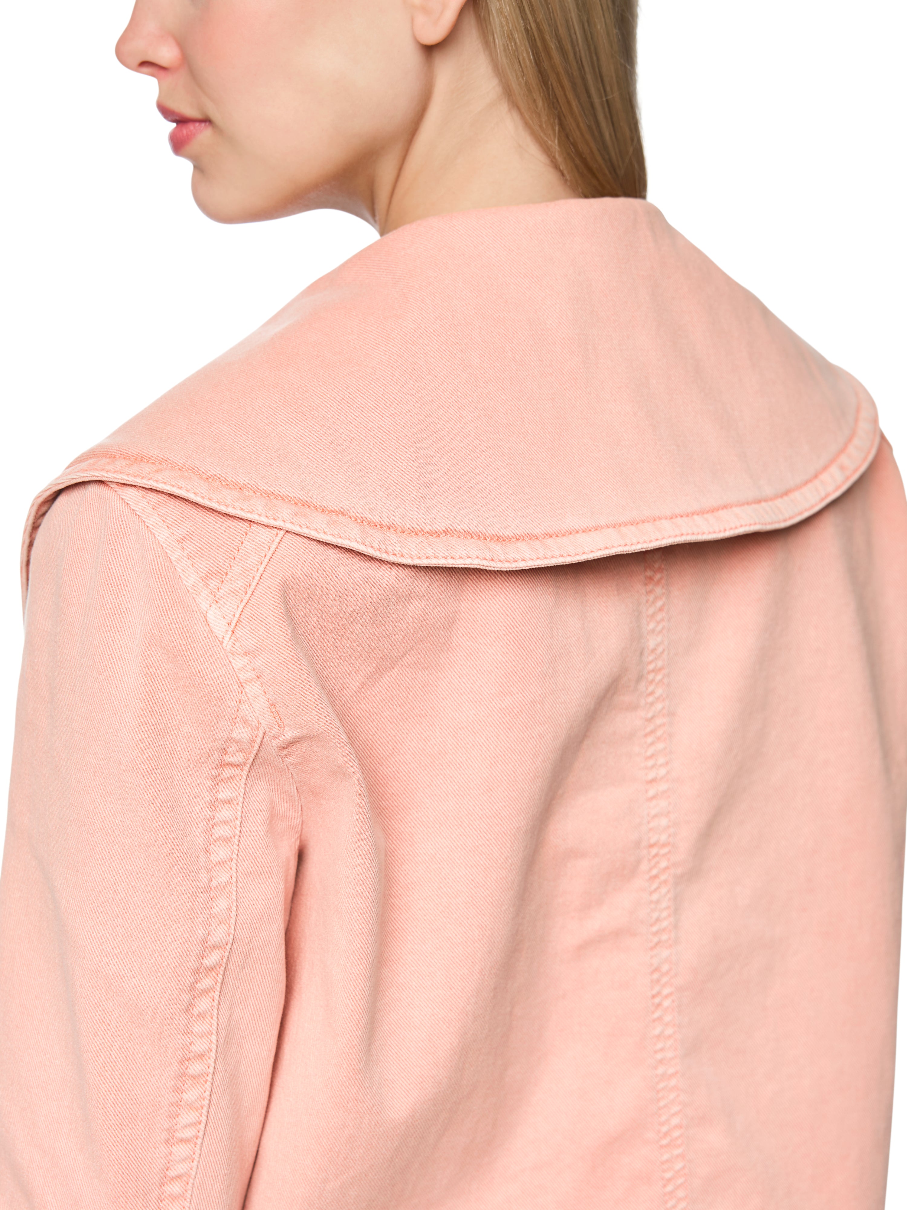 Jeansjacke - Oversize-Kragen