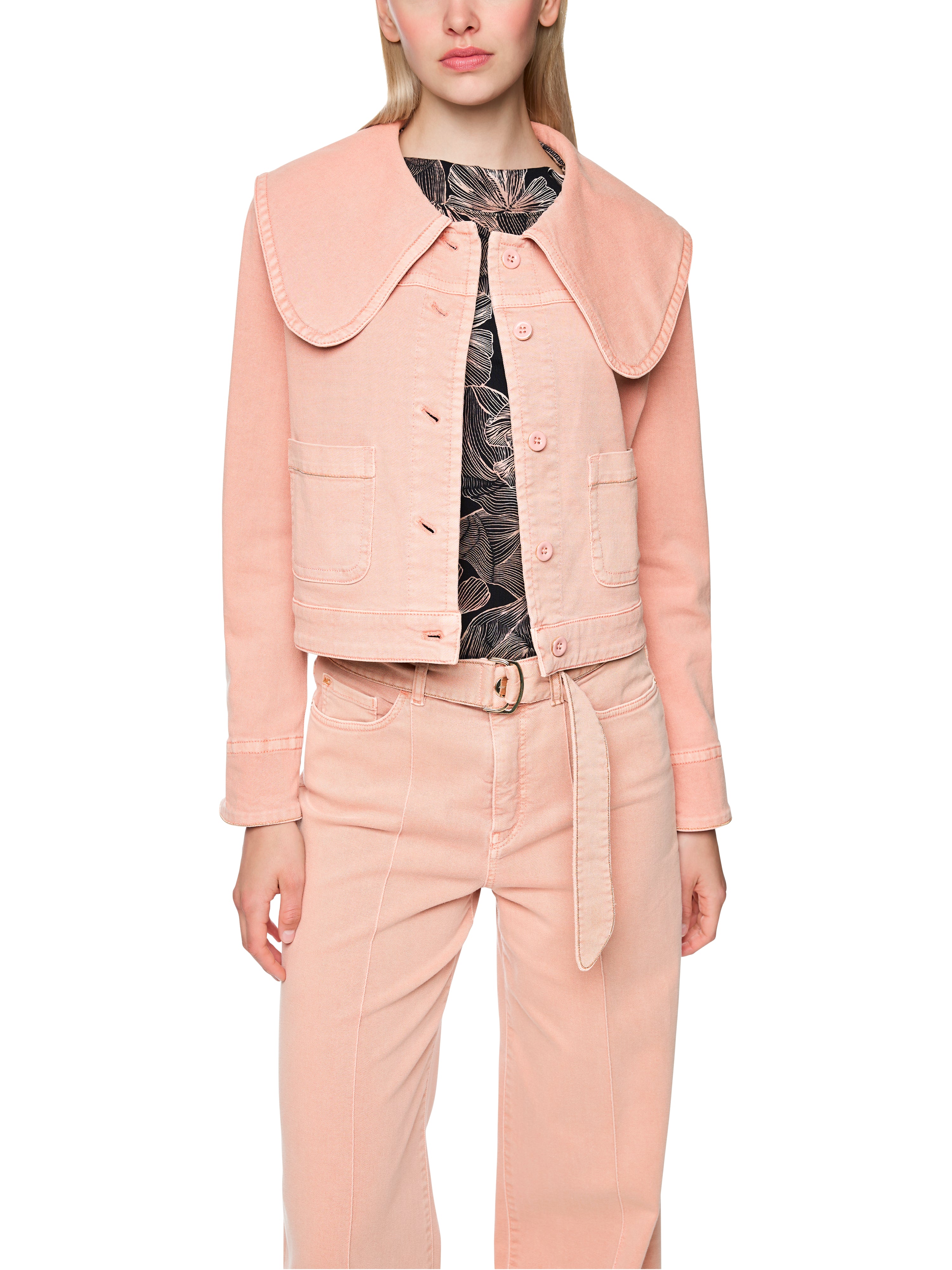 Jeansjacke - Oversize-Kragen