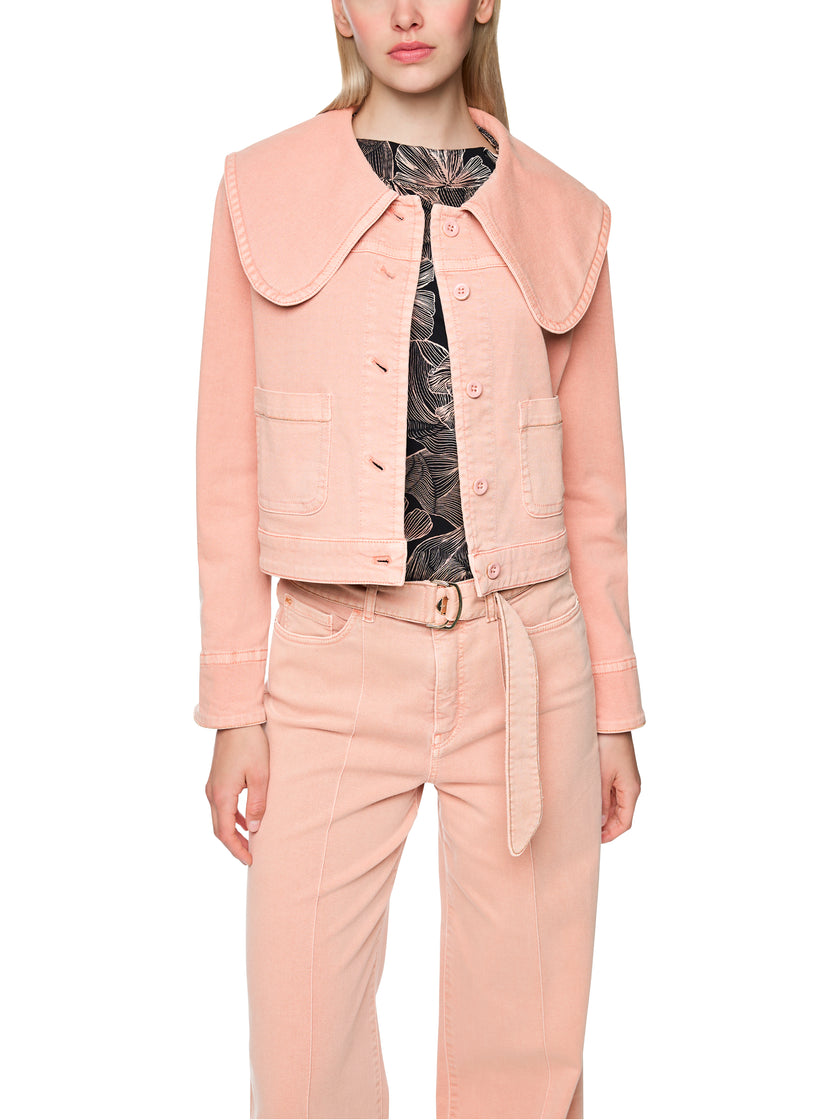 Jeansjacke - Oversize-Kragen