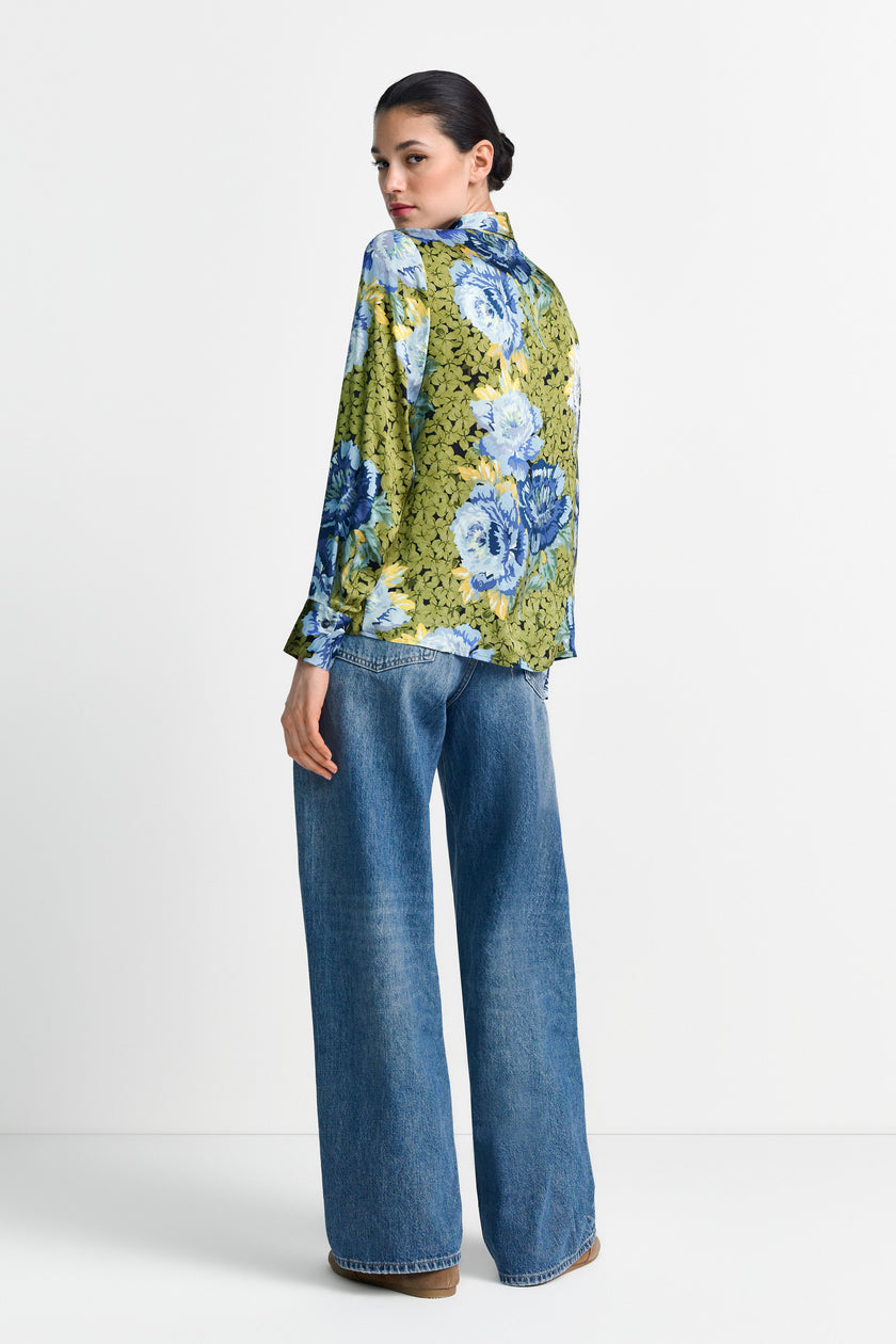 Bluse - Rosenprint