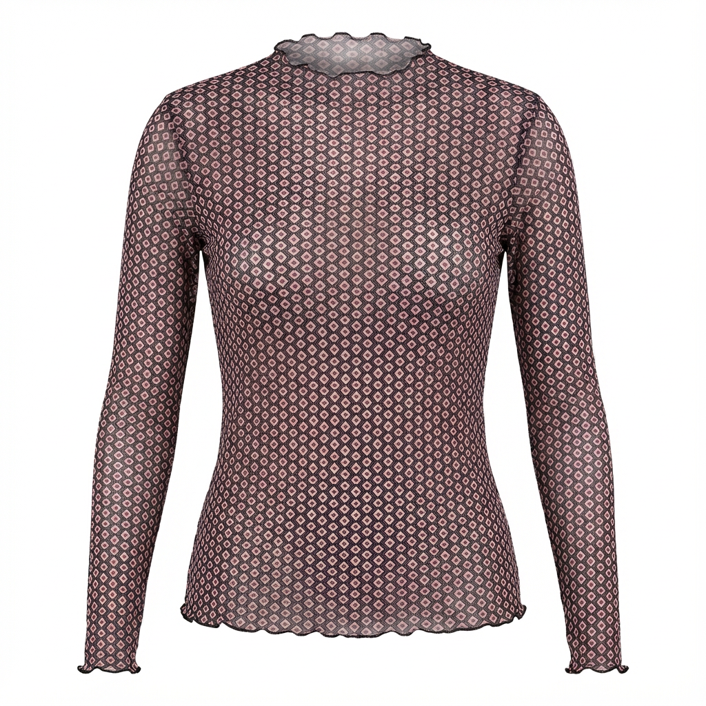 Langarmshirt - Mesh