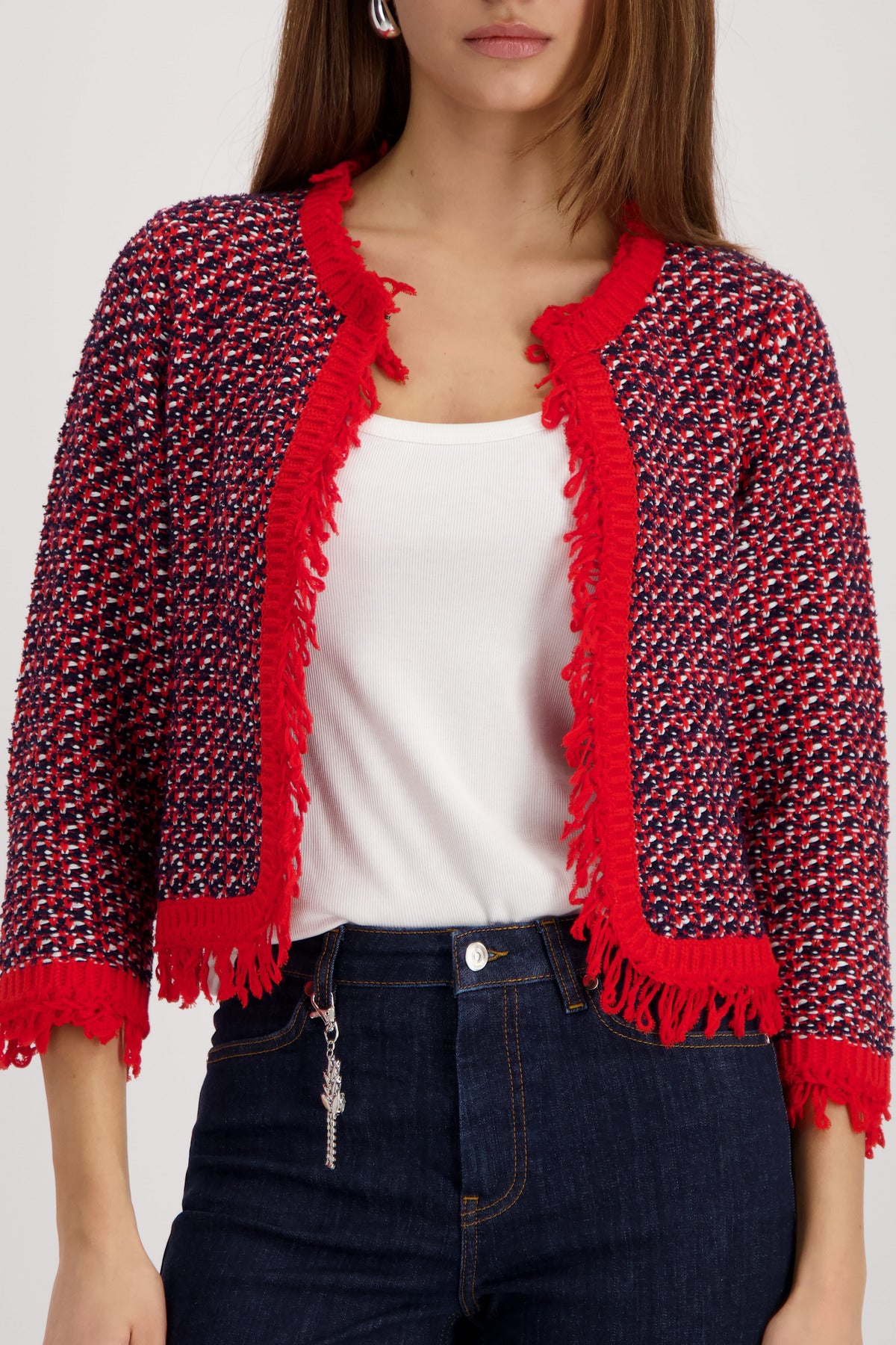 Strickjacke - Tweed