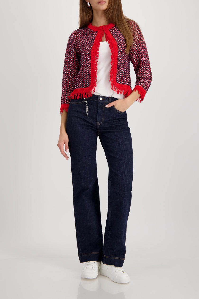 Strickjacke - Tweed