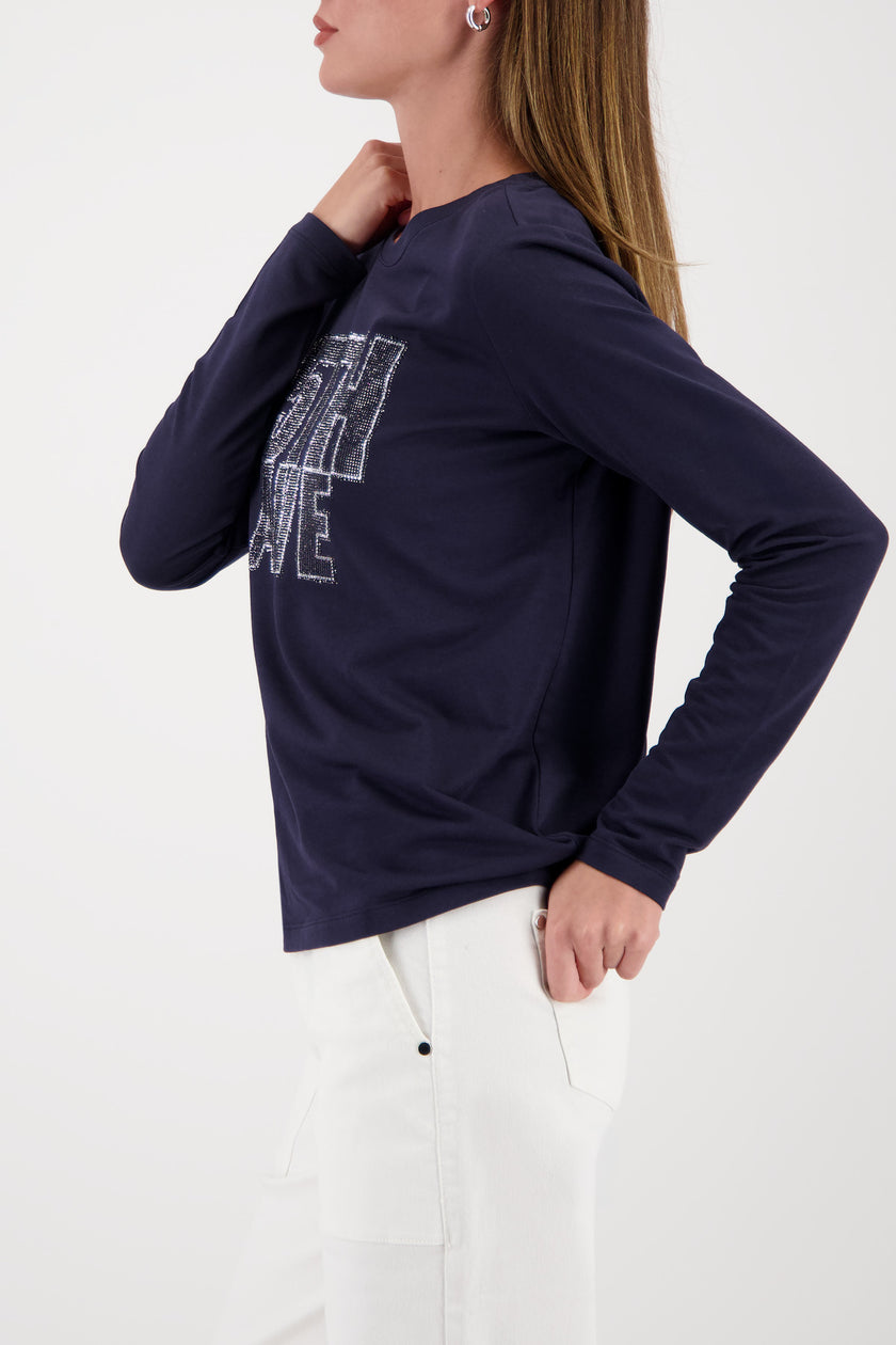 Langarmshirt - Strasssteine