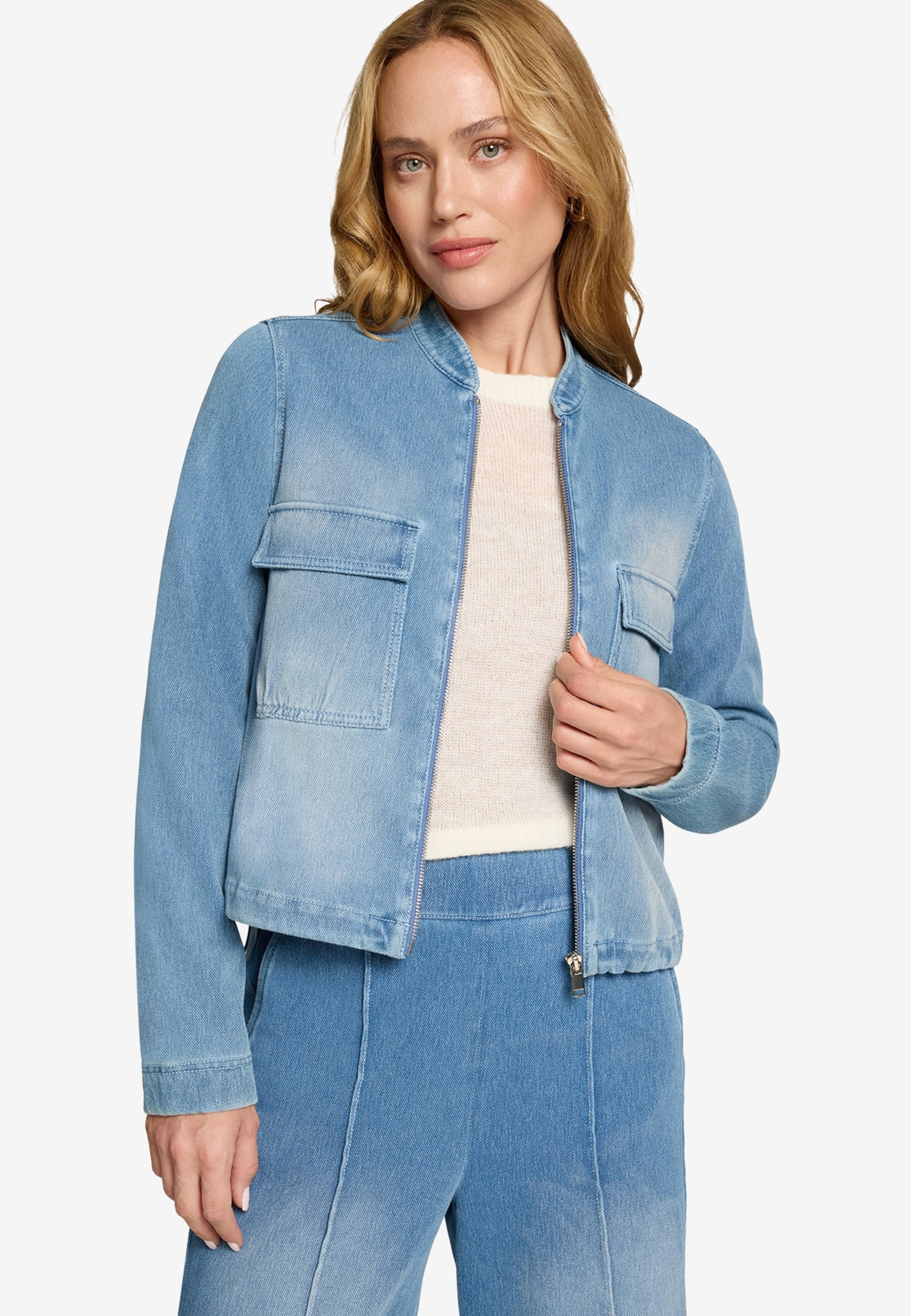 Jeansjacke - Reißverschluss
