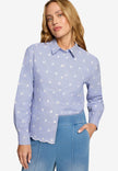 Bluse - Streifen und Stickerei
