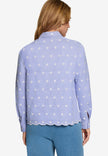 Bluse - Streifen und Stickerei