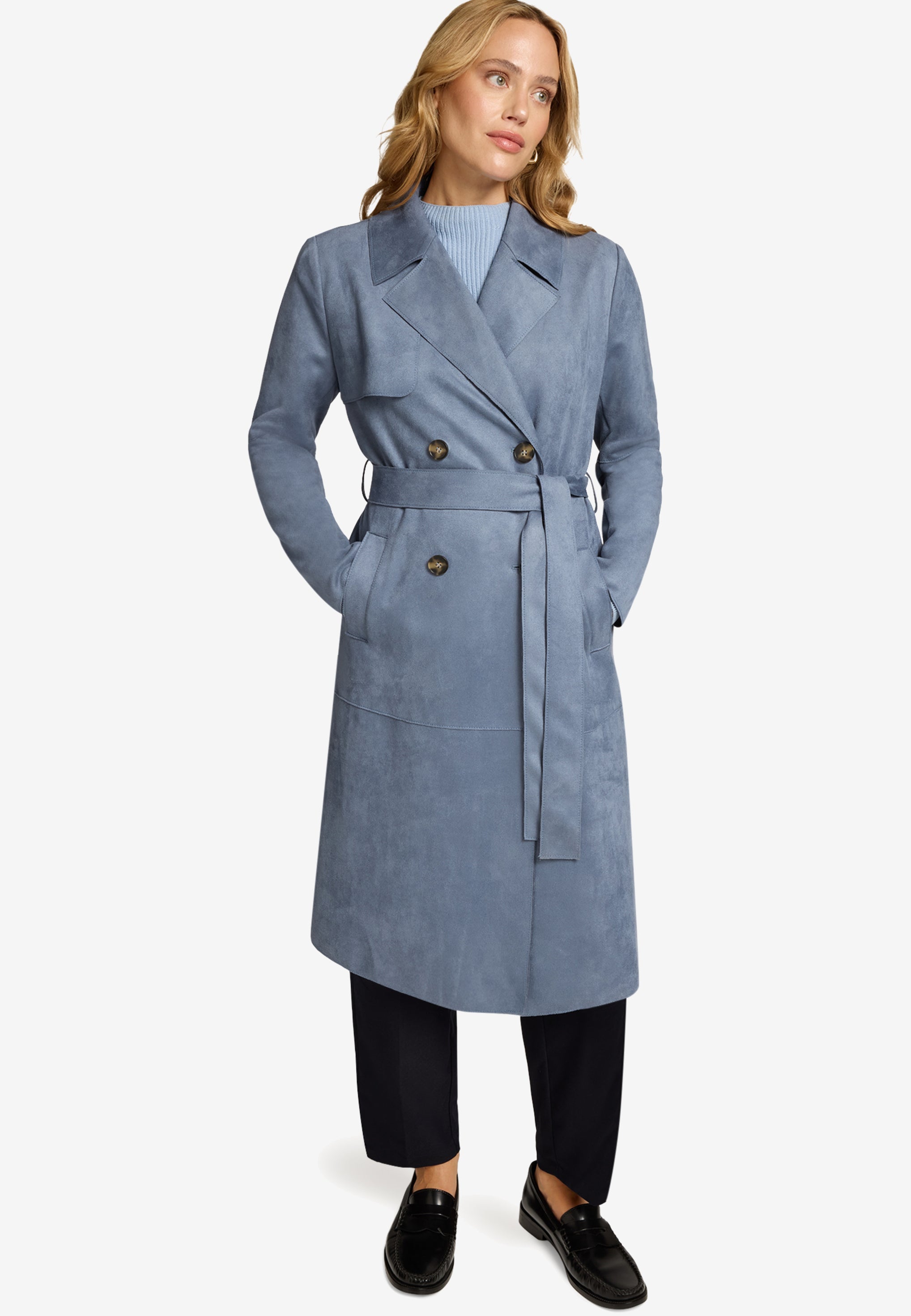 Trenchcoat -  Lederoptik