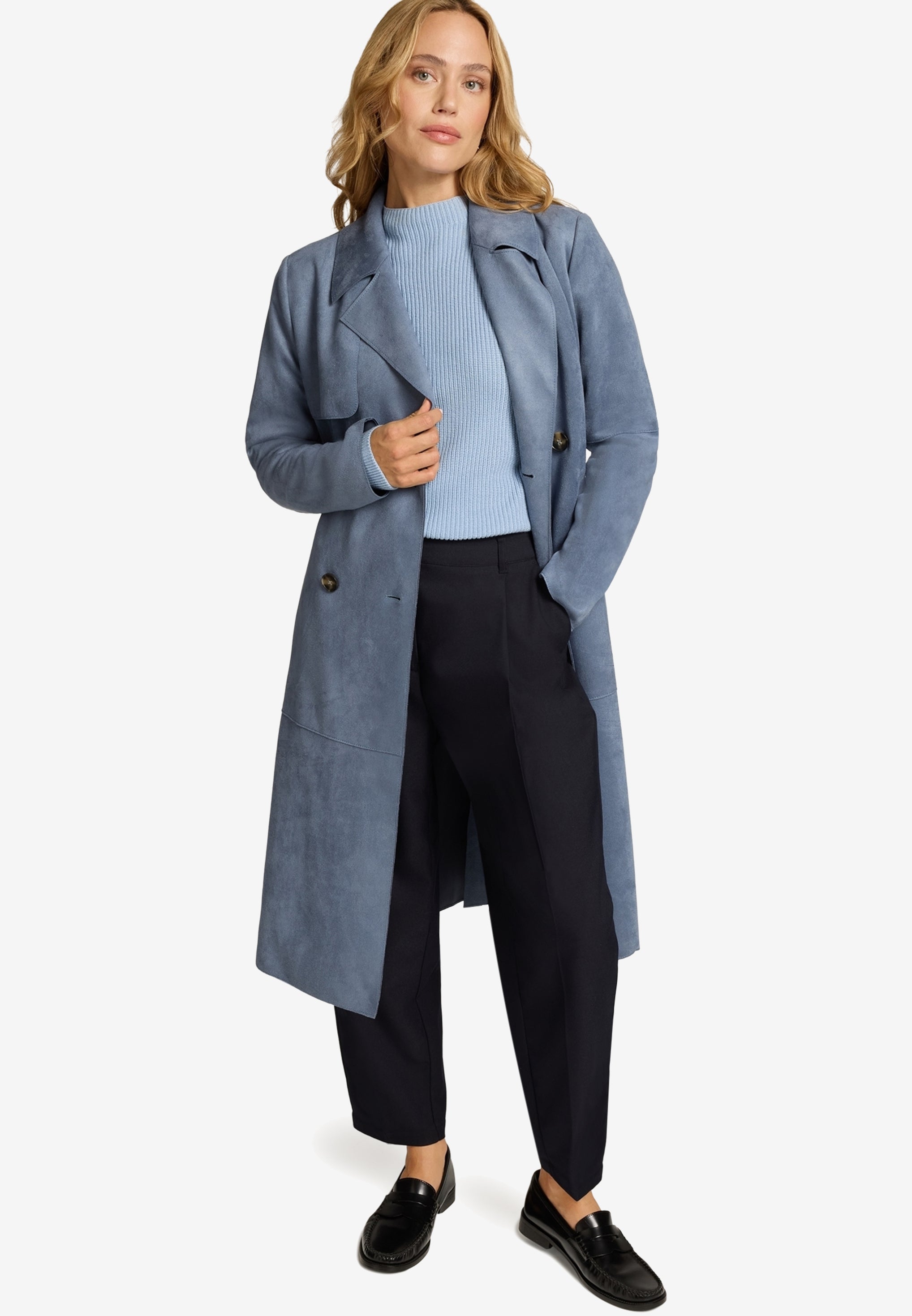 Trenchcoat -  Lederoptik
