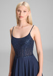 Chiffonkleid - Stickerei
