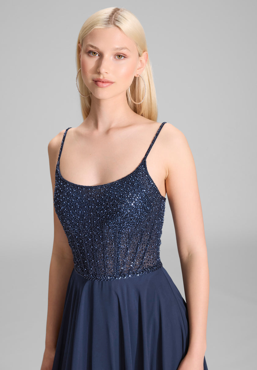 Chiffonkleid - Stickerei