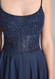 Chiffonkleid - Stickerei