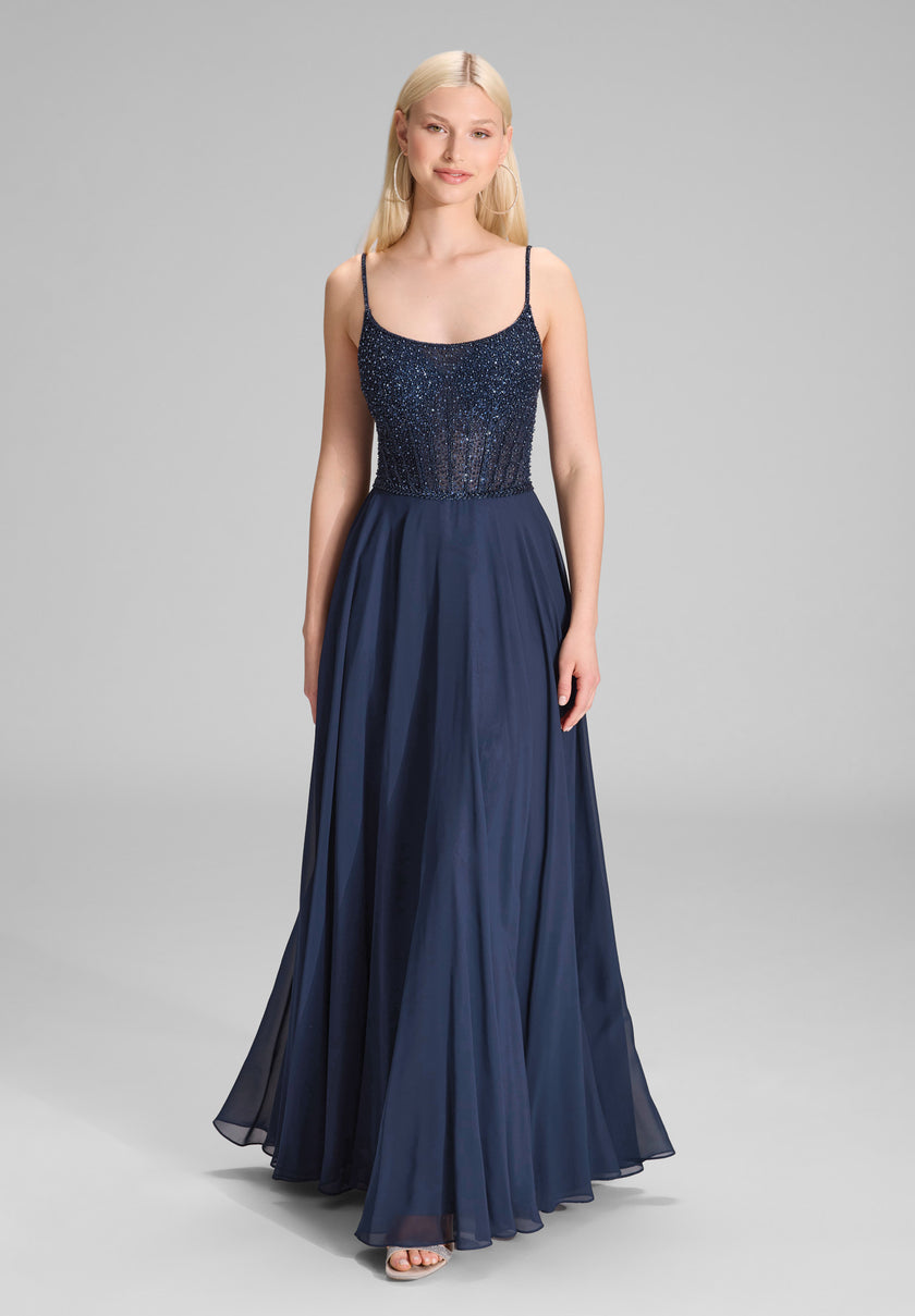 Chiffonkleid - Stickerei