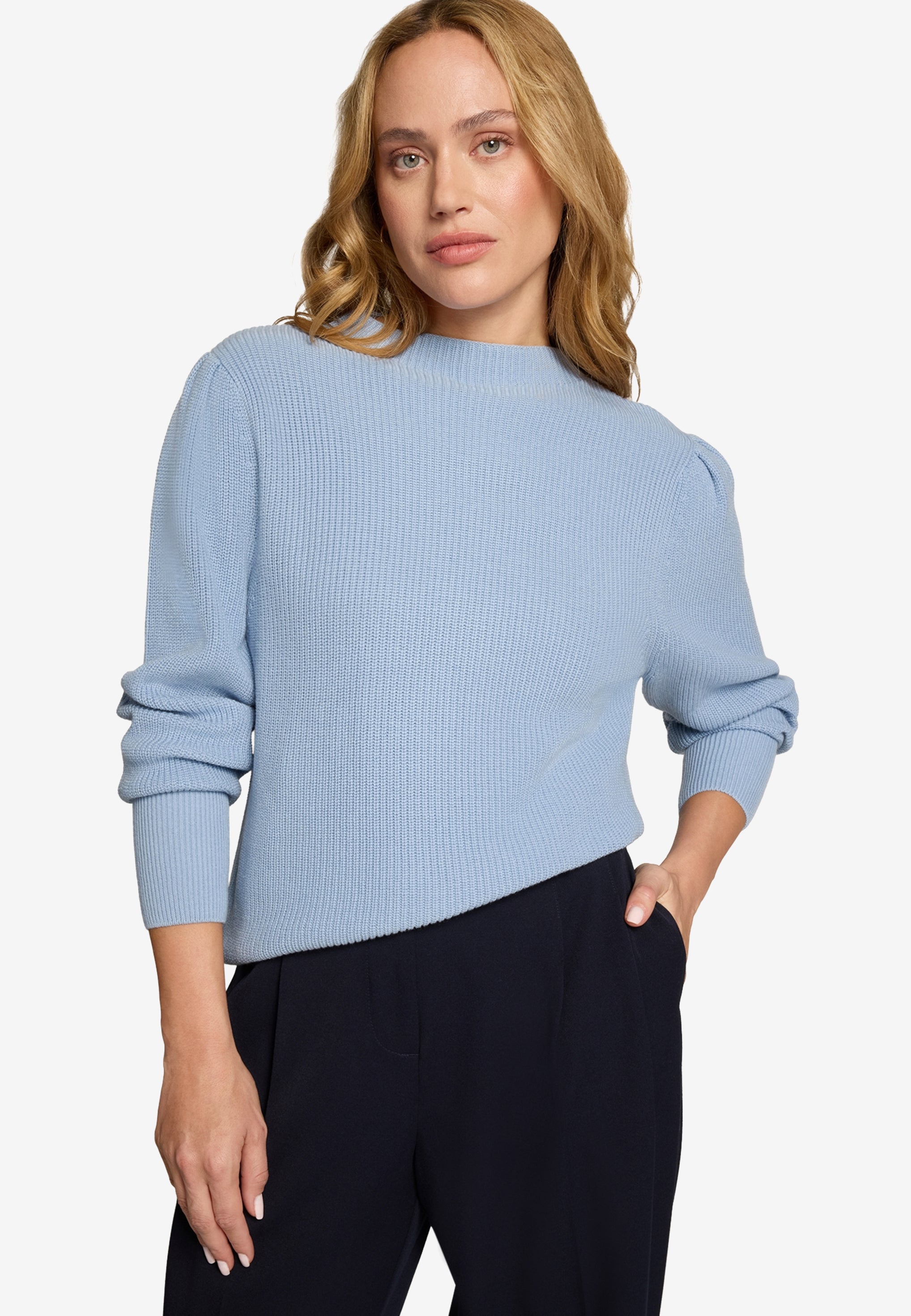 Strickpullover - Stehkragen