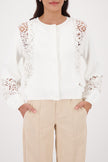 Strickjacke - Spitzeneinsatz