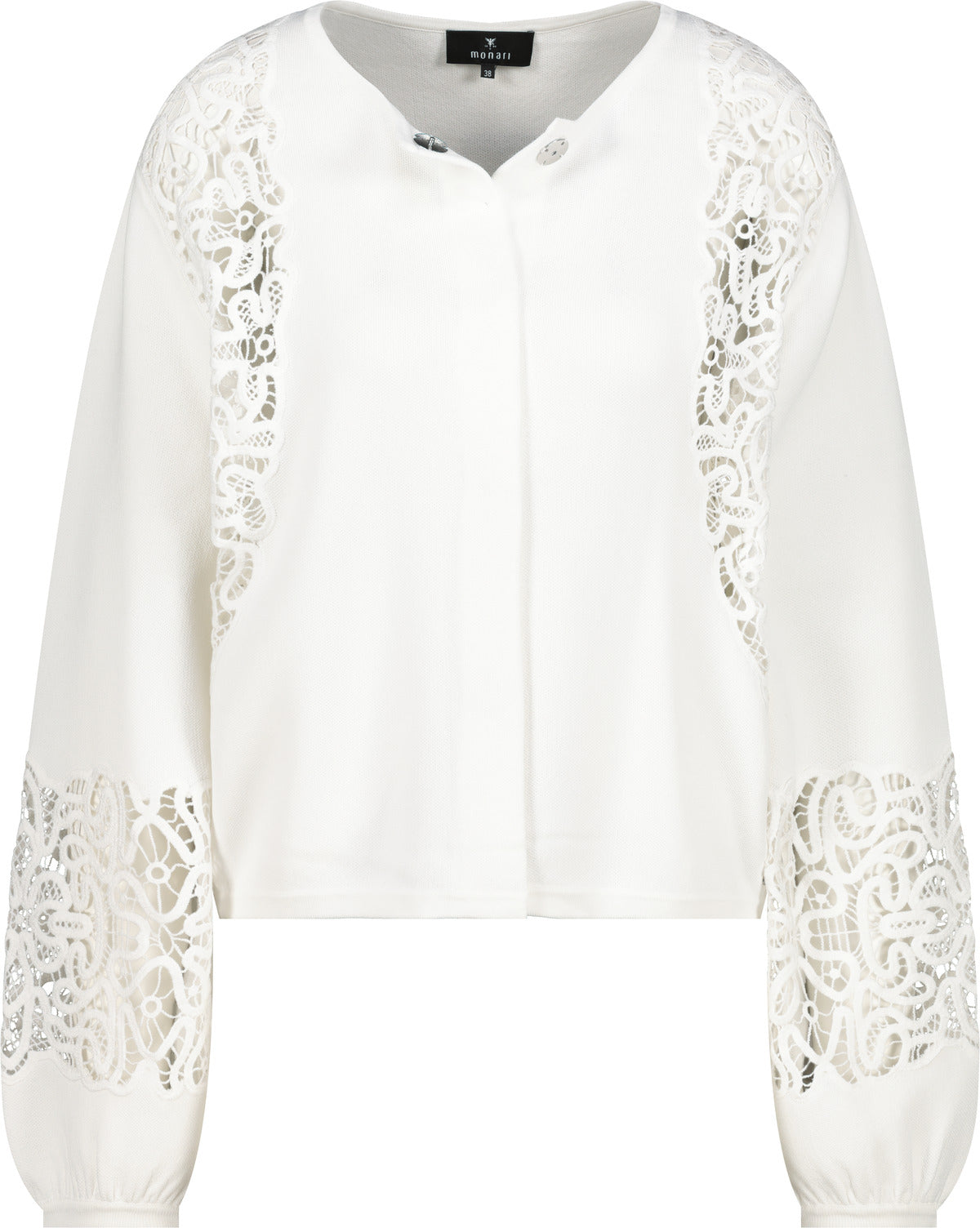 Strickjacke - Spitzeneinsatz