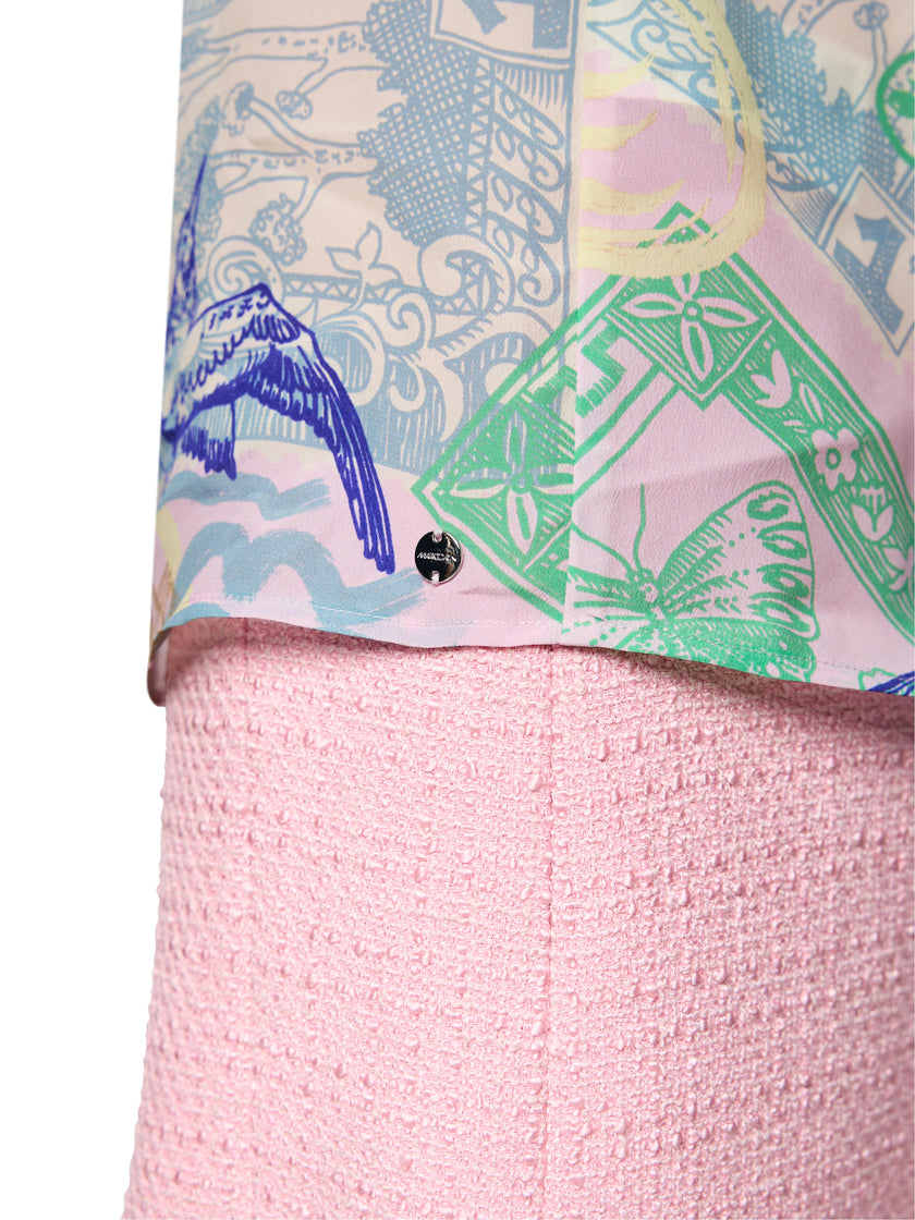 Hemdbluse -  Stamps Print