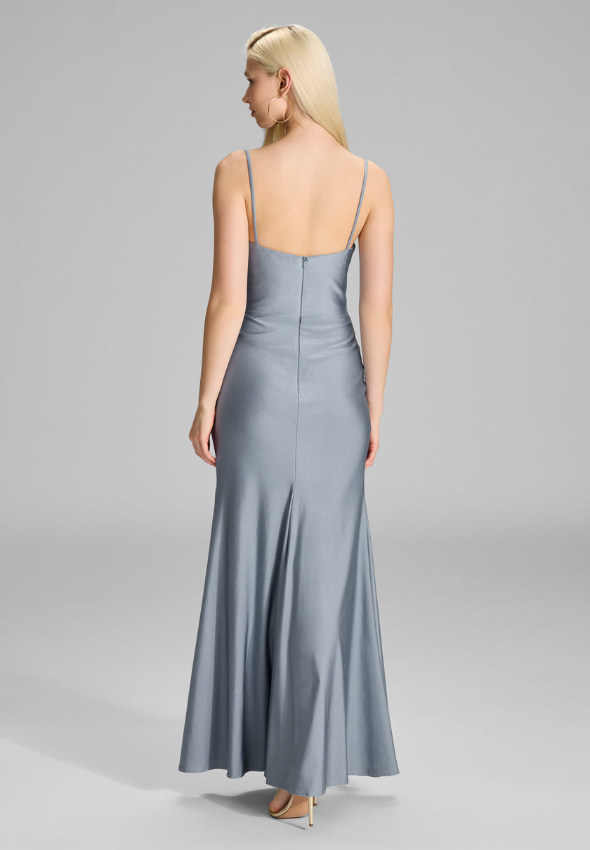 Jerseykleid mit feinen Raffungen