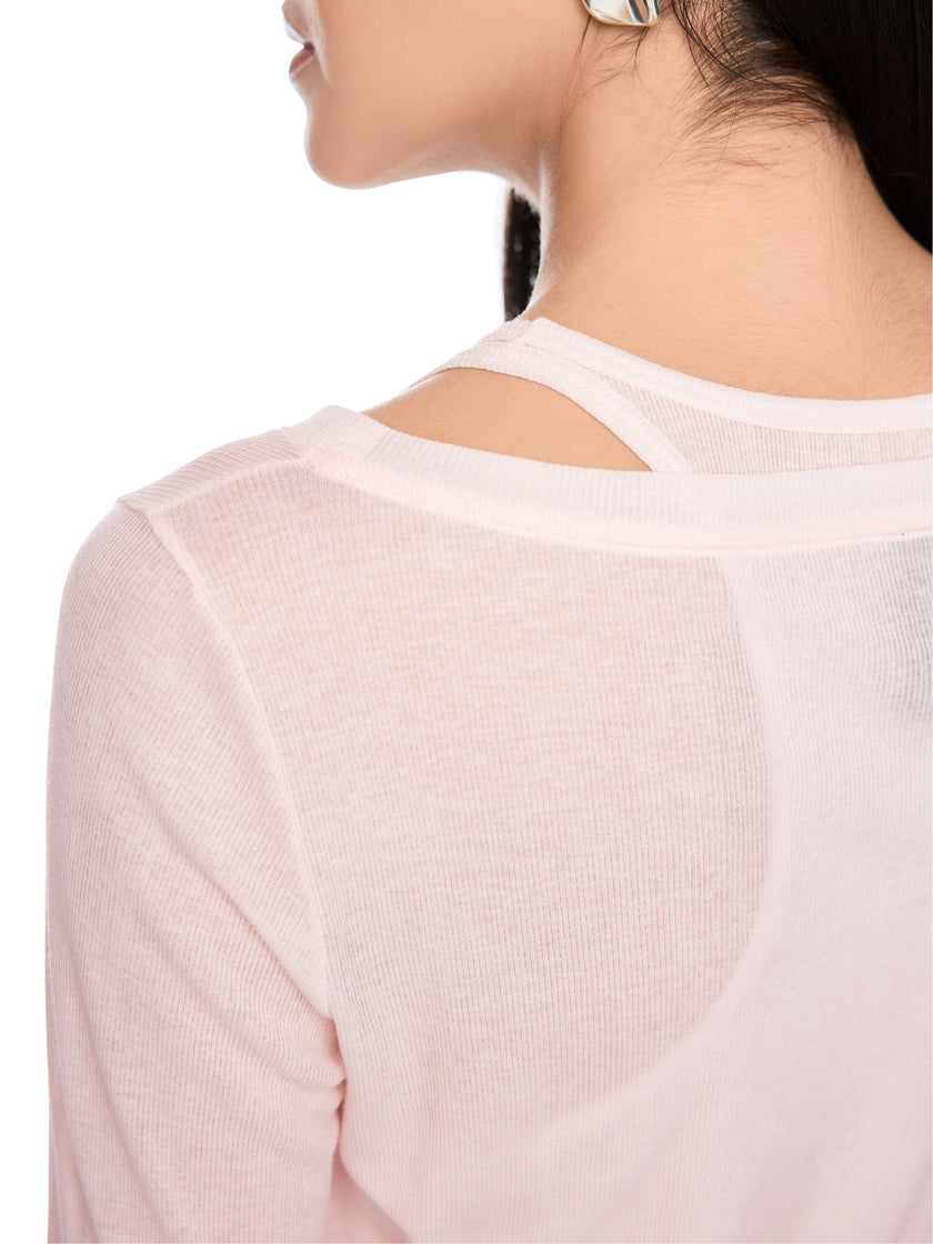 Langarmshirt - gerippt