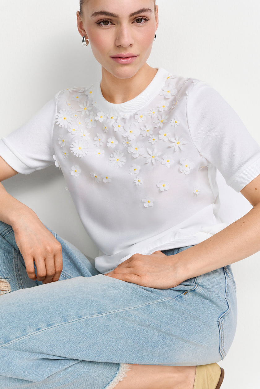 T-Shirt - Blütenbesatz