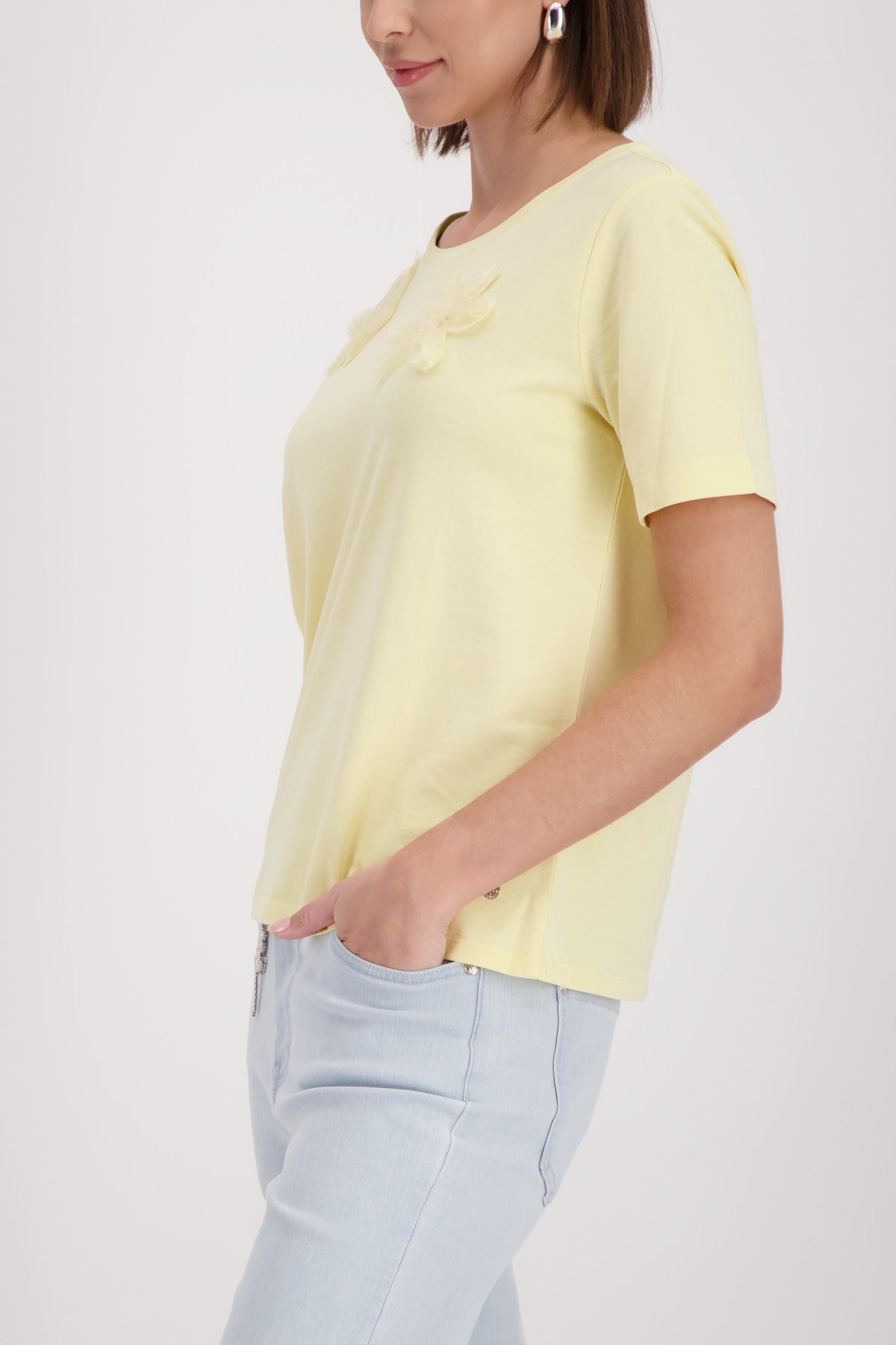 T-Shirt - 3D-Blumen