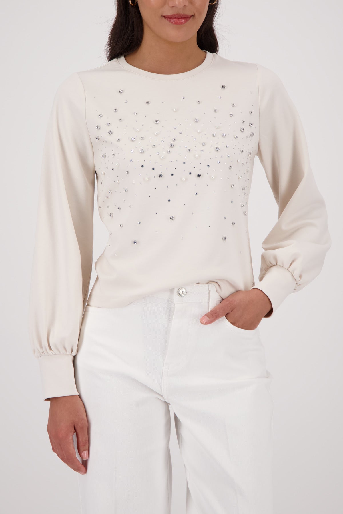 Sweatshirt - Strassbesatz