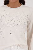 Sweatshirt - Strassbesatz
