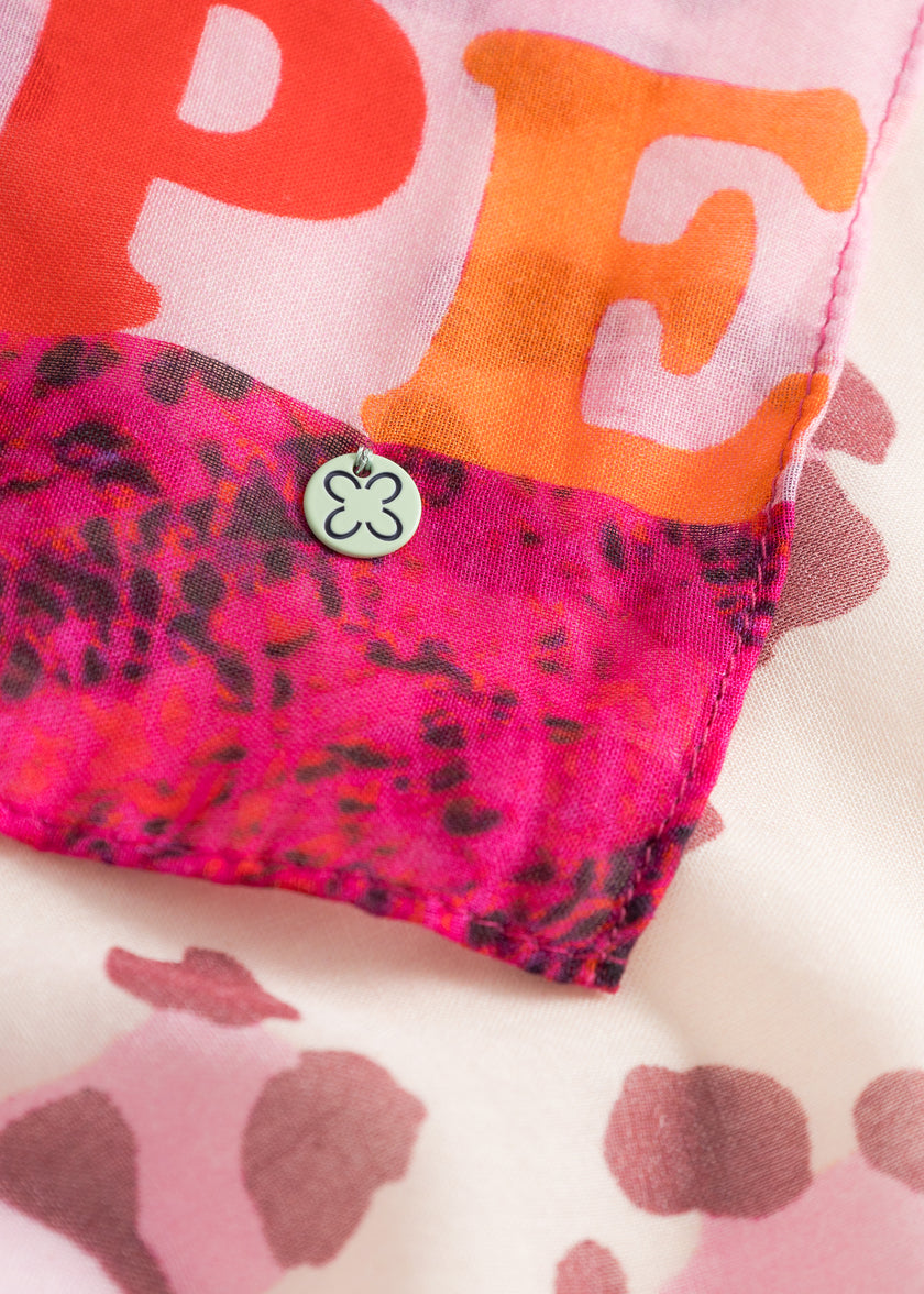 Schal - Leopard und SUPER- Schriftzug