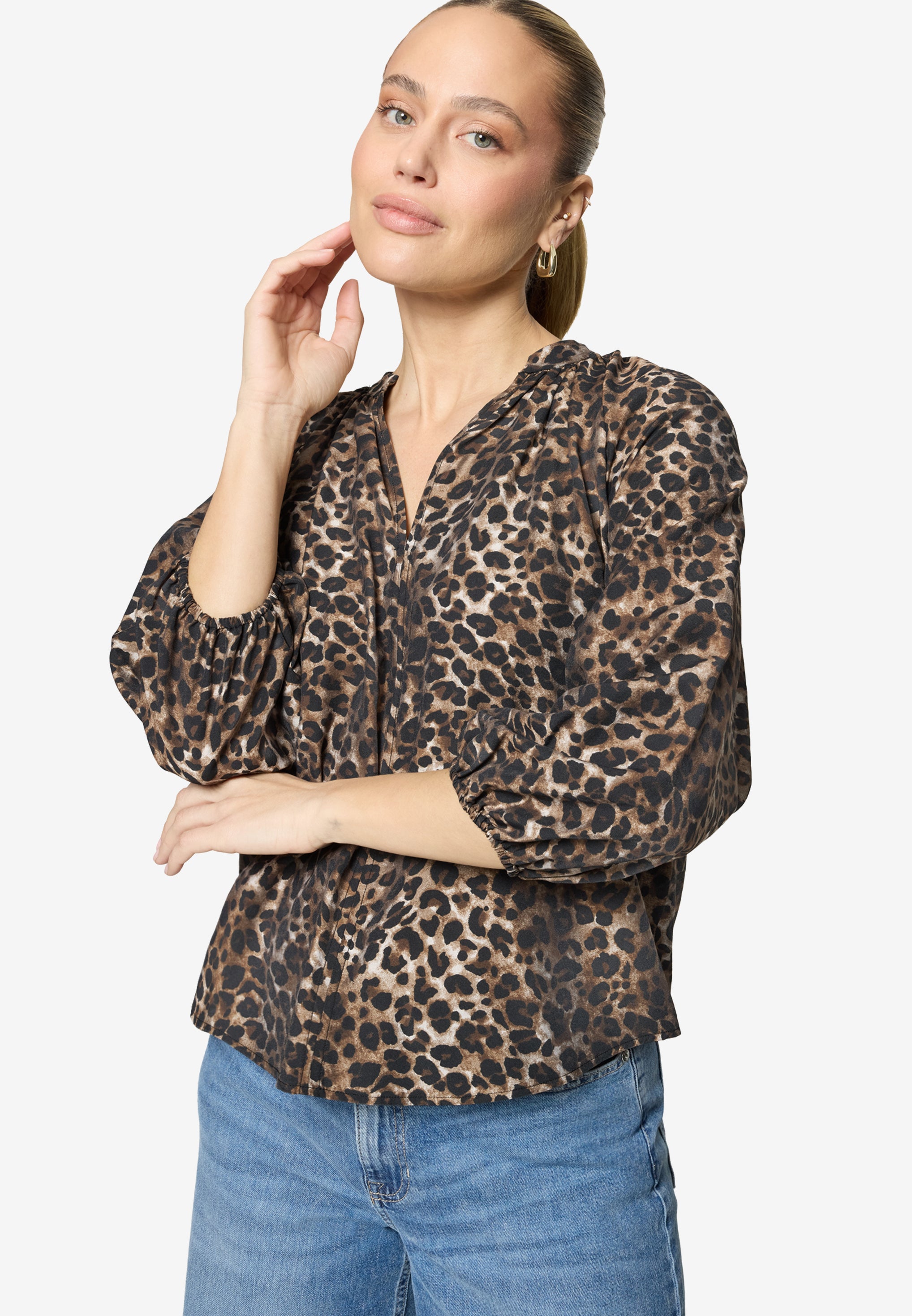 Schlupfbluse - Leoprint