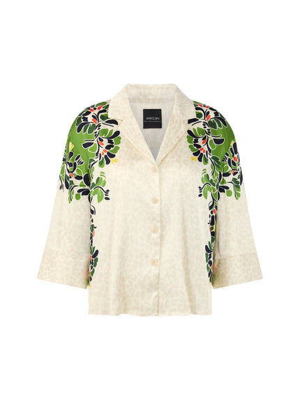Bluse - Leo-Hibiskus-Print