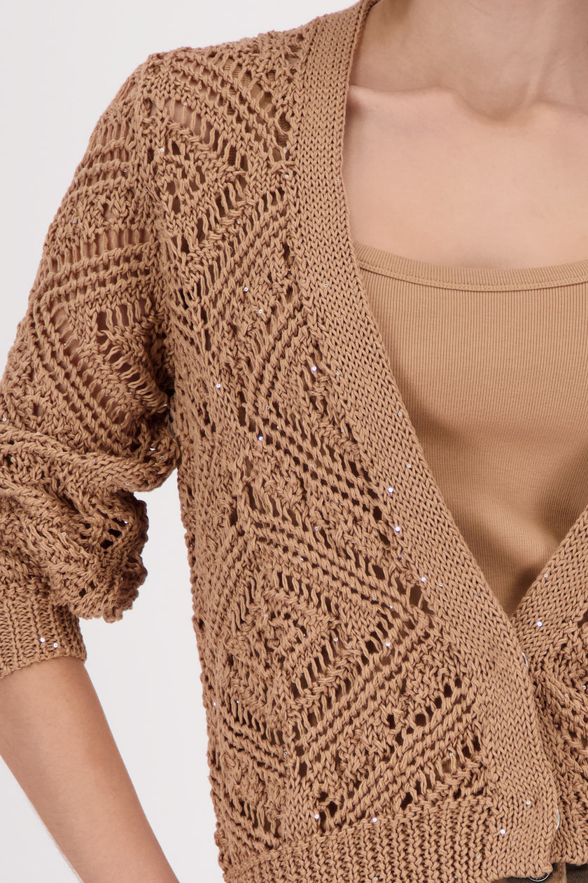 Strickjacke - Ajourstrick