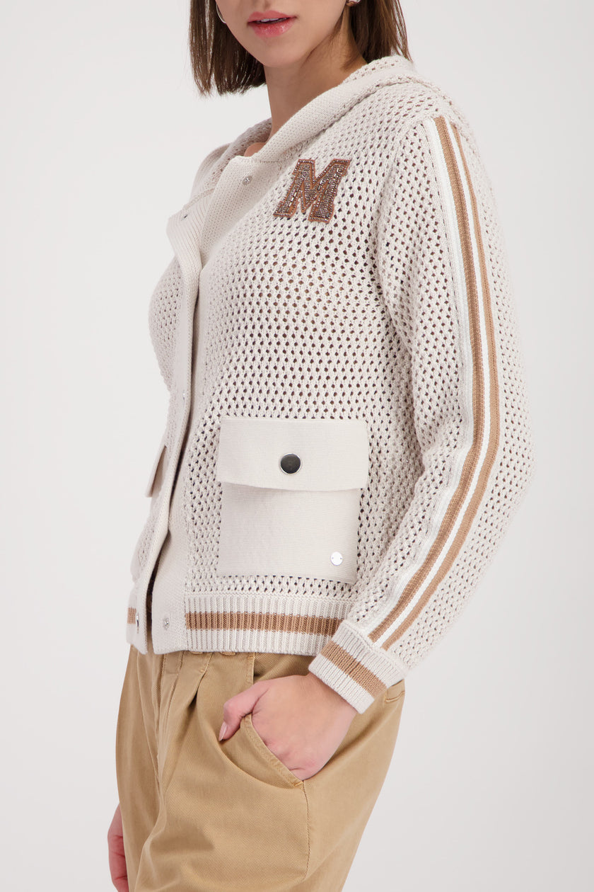 Strickjacke - Kapuze