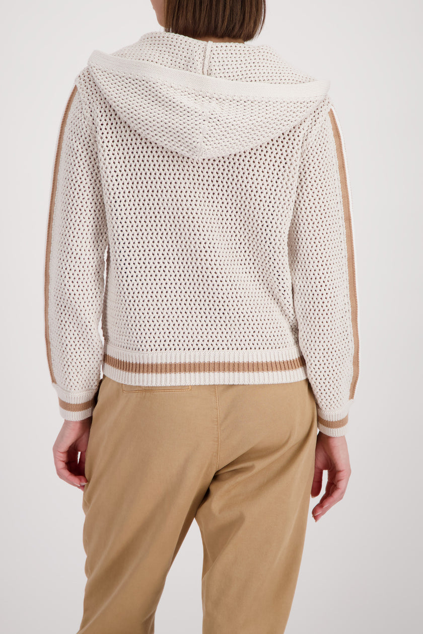 Strickjacke - Kapuze