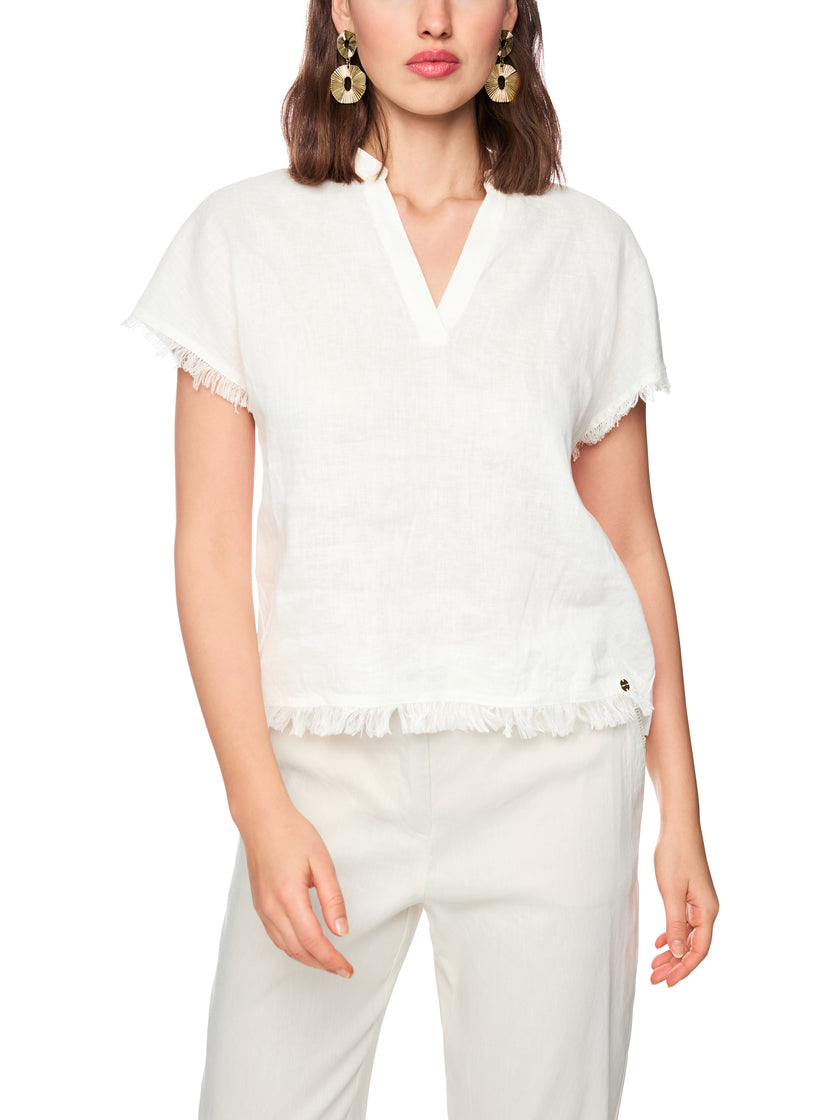 Blusenshirt - Leinen-Baumwolle-Mix
