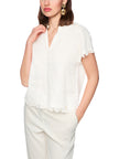 Blusenshirt - Leinen-Baumwolle-Mix