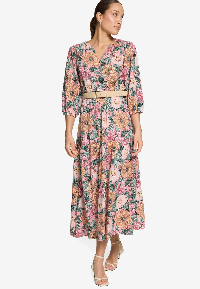 Blumenkleid- mit Gürtel