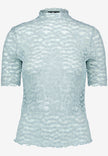 Spitzenshirt - Stehkragen