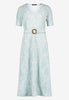 Midikleid - Blumen-Stickerei