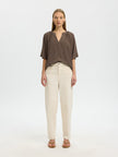 Bluse - Leinenmix