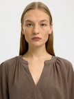 Bluse - Leinenmix