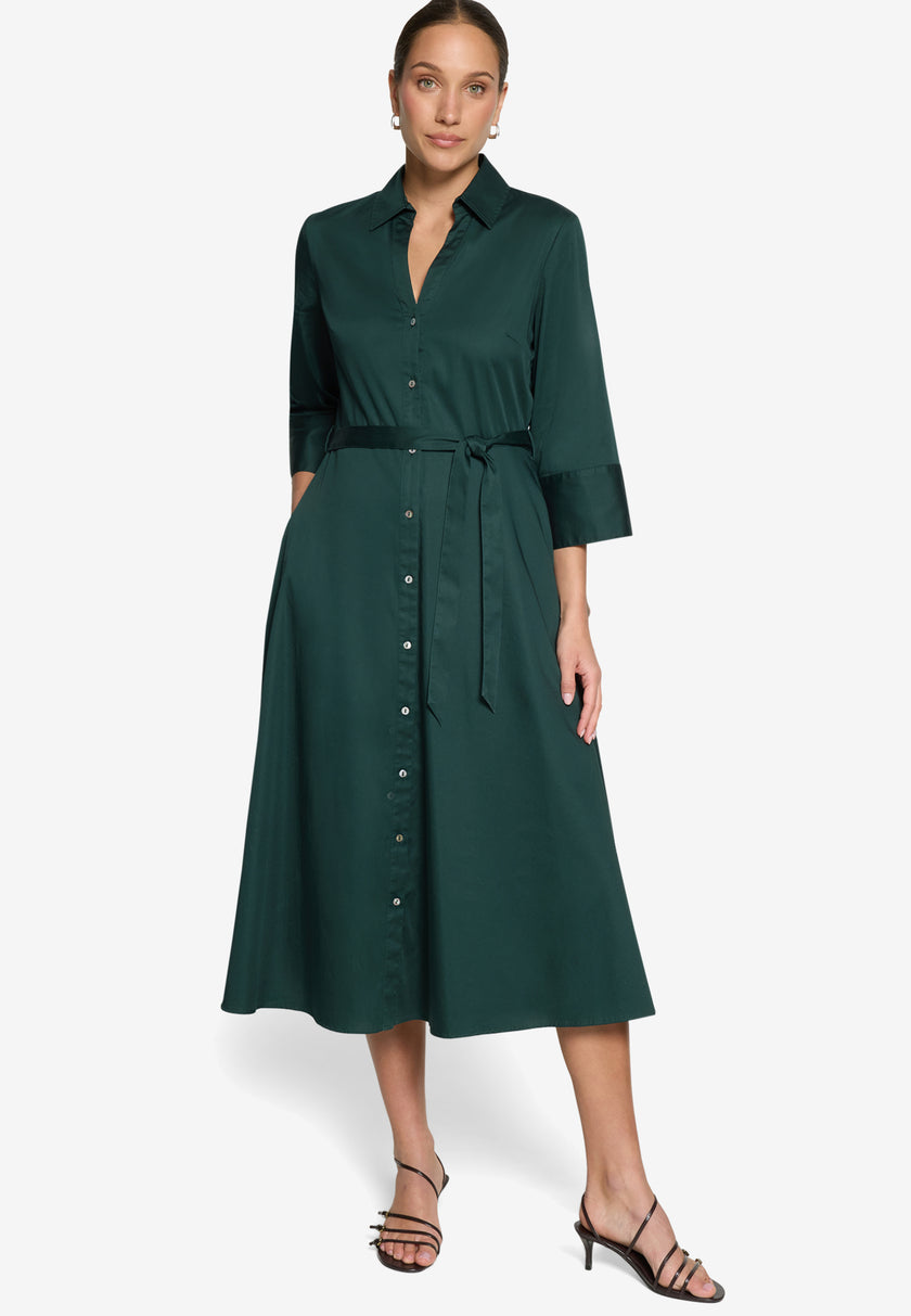 Hemdblusenkleid - Bindegürtel
