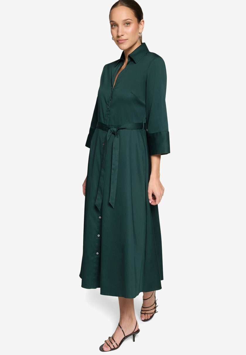 Hemdblusenkleid - Bindegürtel