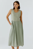 Midikleid - Baumwoll- Leinenmix