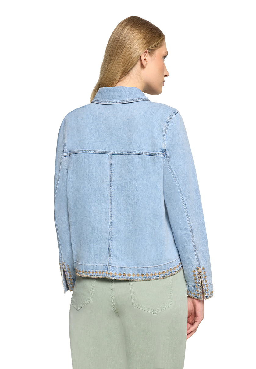 Jeansjacke - Stickerei